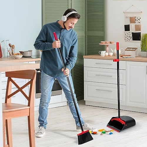 TreeLen Broom and Dustpan Set for Home
