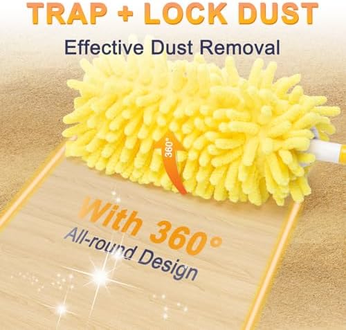 KeFanta Reusable Duster Refill 8Pcs with Handle 1