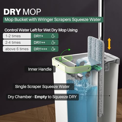 JOYMOOP Mop and Bucket with Wringer Set for Home