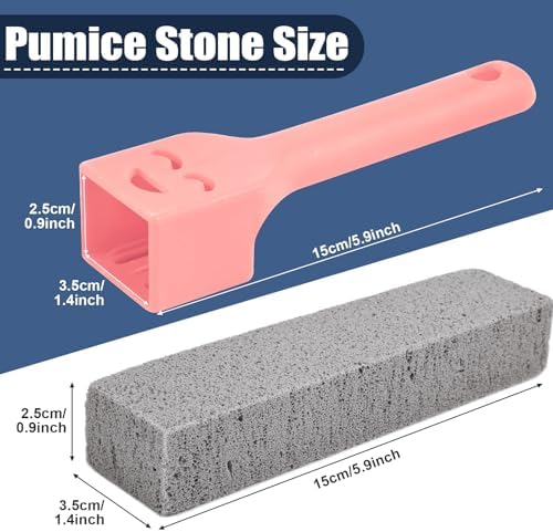 8 Pack Pumice Stones with Universal Handle