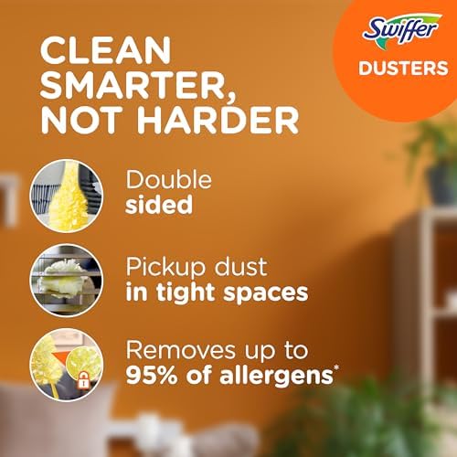 Swiffer Duster Heavy Duty Dusting Kit with 3 ft Handle