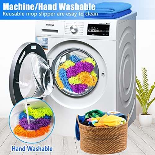 4 Pairs Mop Slippers for Floor Cleaning