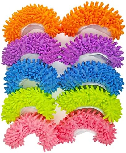 Yueiehe 5 Pairs Multi-Function Dust Duster Mop Slippers