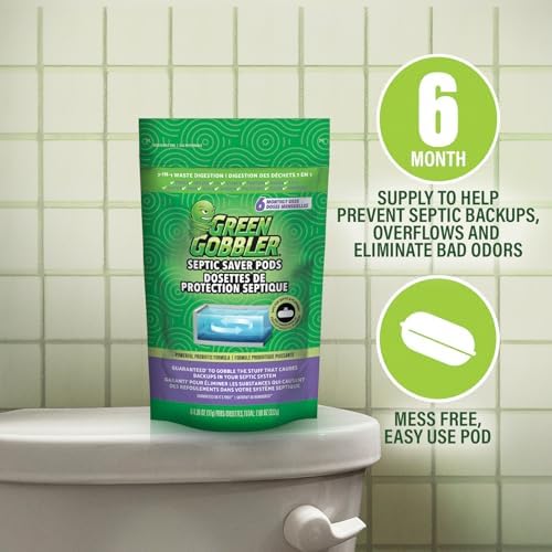 Green Gobbler Septic Tank Treatment Packets - 24 Pods 6 Months Supply