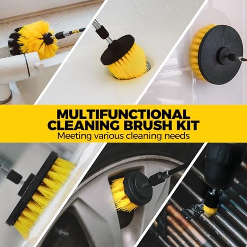 Holikme 11 Piece Drill Brush Set for Bathroom and Kitchen Cleaning