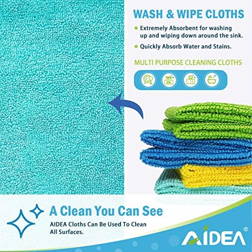 AIDEA Microfiber Cleaning Cloth 100PK Soft and Durable