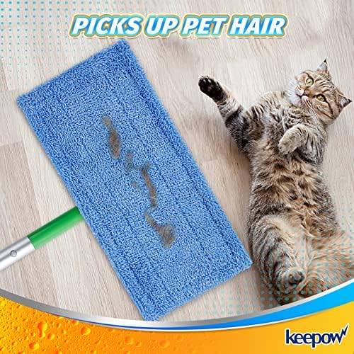 KEEPOW Microfiber Mop Pads 6 Pack Reusable