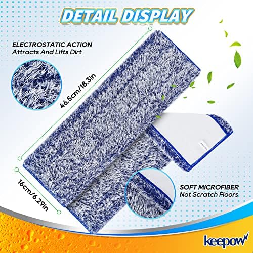 KEEPOW 18 Inch Microfiber Mop Pad 4 Pack 1