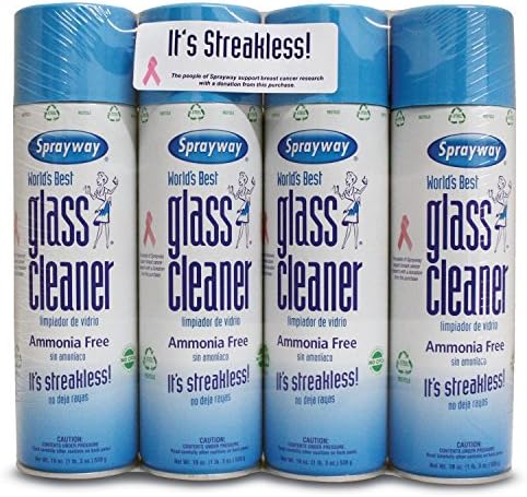 Sprayway 443331 Ammonia Free Glass Cleaner 19 Oz 4-Pack