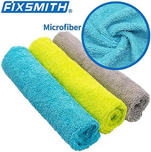 FIXSMITH Microfiber Cleaning Cloths - 8 Pack 12x16 Inches