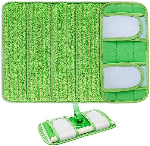 KEEPOW Reusable Pads for Swiffer Sweeper - 5 Pack 12 Mop Refills