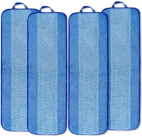 KEEPOW 18 Microfiber Mop Pads 4 Pack Washable Reusable Replacement
