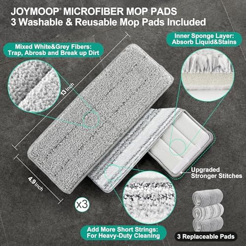 JOYMOOP Mop and Bucket Set with Wringer 60 Flat Floor Cleaning System